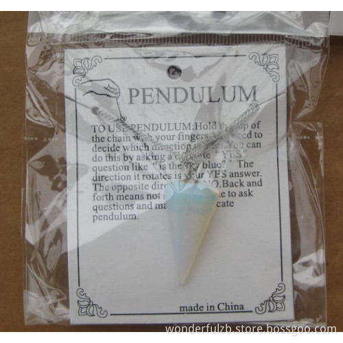 Gemstone opalite faceted pendulums